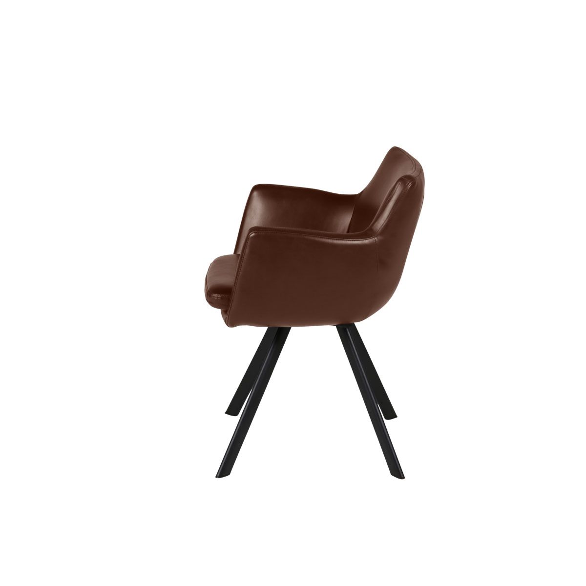 Fauteuil PU marron