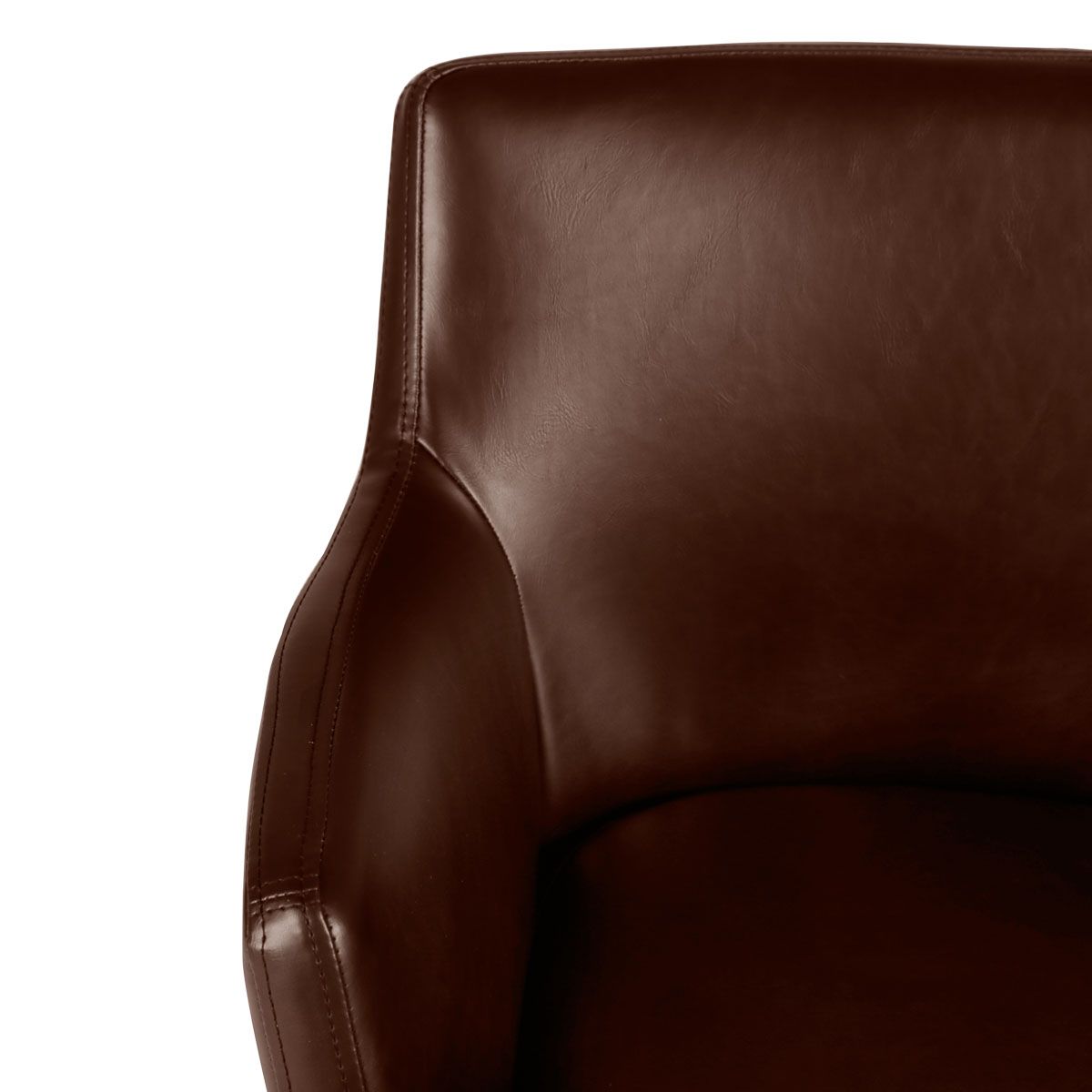 Fauteuil PU marron