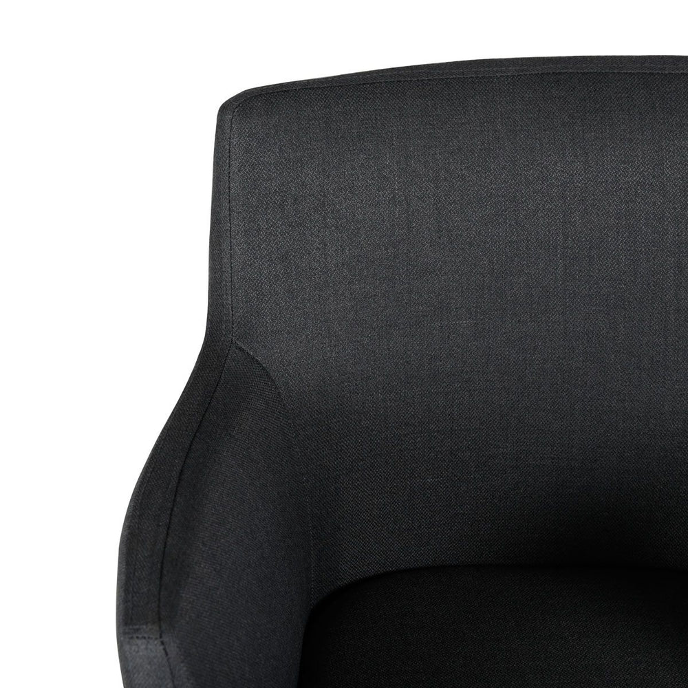 Fauteuil tissu gris foncé