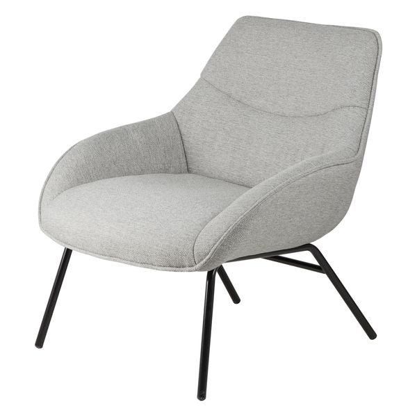 Fauteuil tissu gris clair