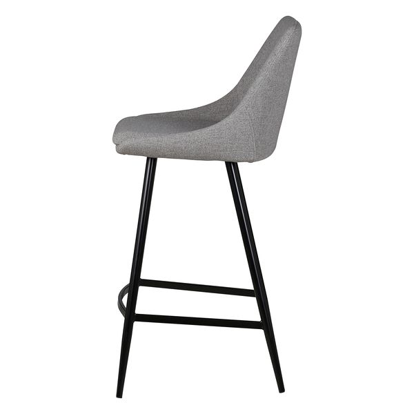 Chaise snack tissu gris clair