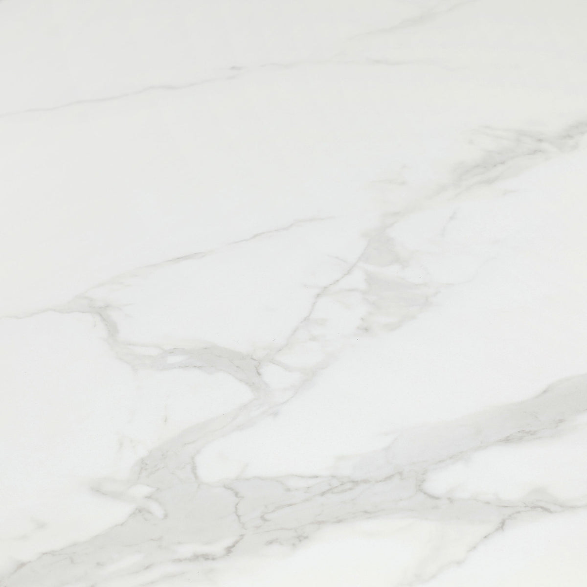 Table repas 180cm Céramique Arabescato mat blanc