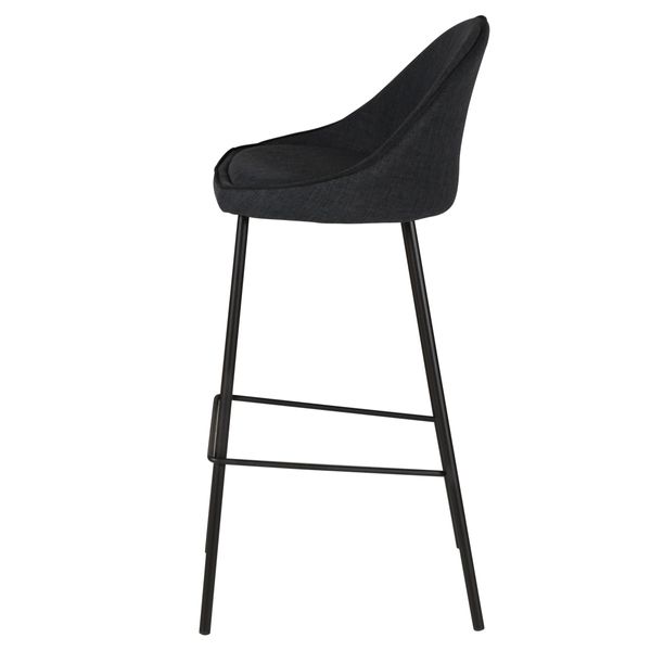 Chaise de bar tissu gris foncé