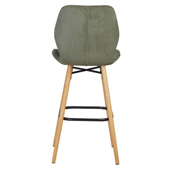 Chaise snack tissu soft touch vert bouteille