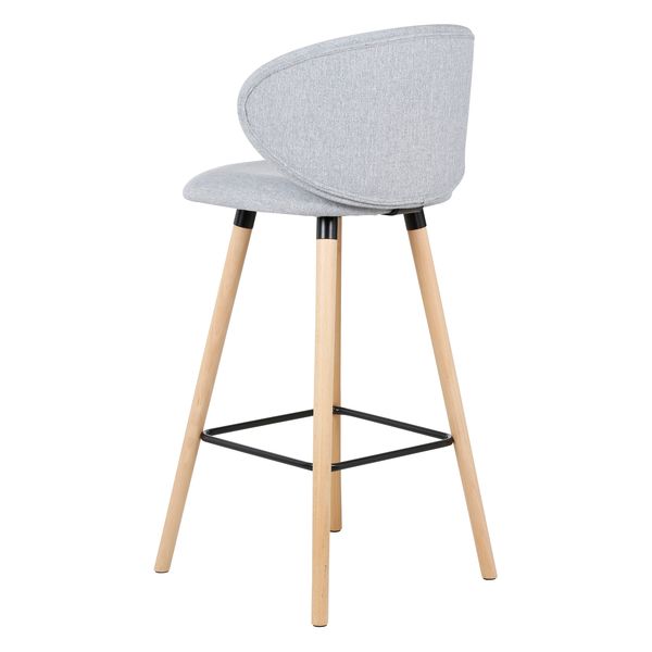 Chaise de bar tissu gris clair