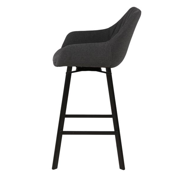 Chaise de bar pivotante gris foncé