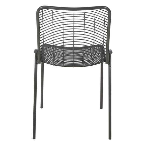 Chaise repas outdoor métal anthracite