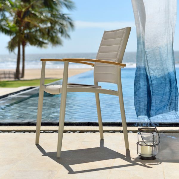 Fauteuil outdoor aluminium beige
