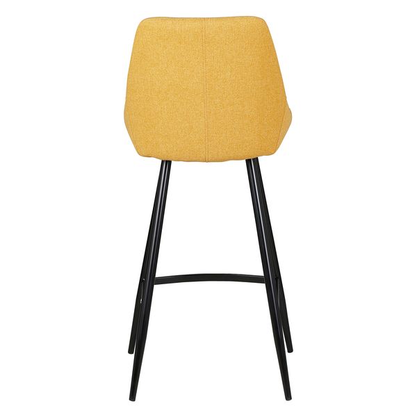 Chaise snack tissu jaune moutarde