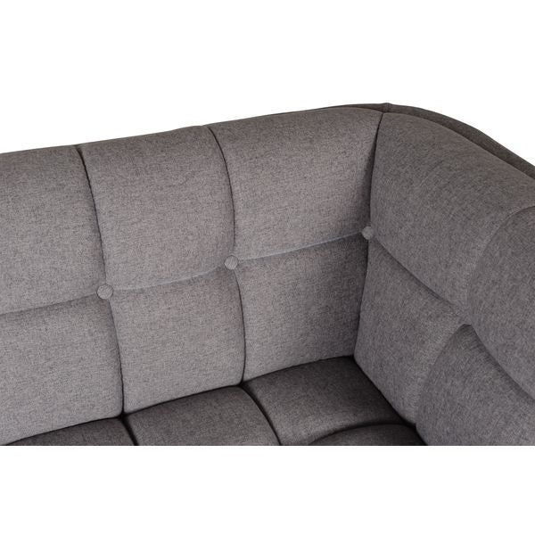 Canapé 3 places en tissu gris foncé