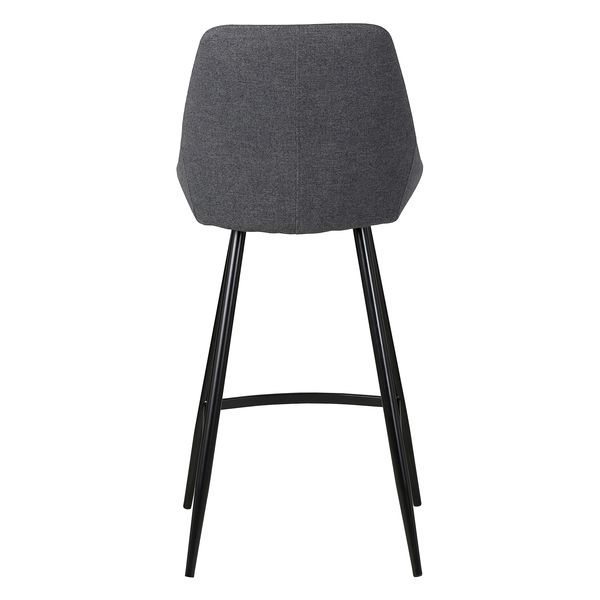 Chaise snack tissu gris foncé