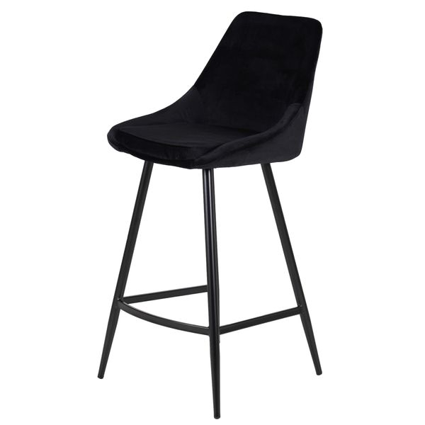 Chaise de bar velours noir