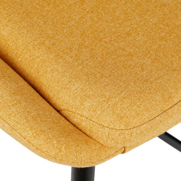 Chaise snack tissu jaune moutarde