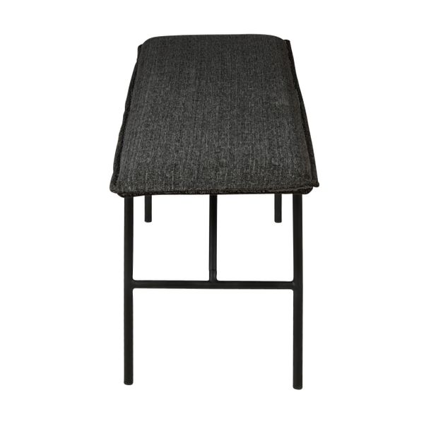 Banc tissu gris foncé