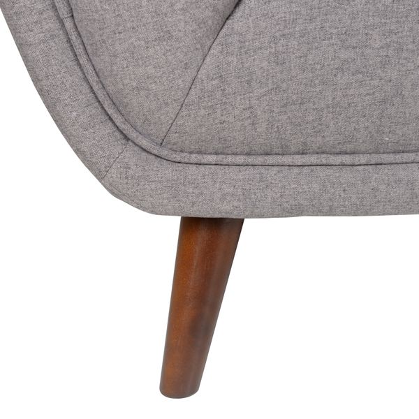 Canapé 2 places tissu gris foncé BERYL
