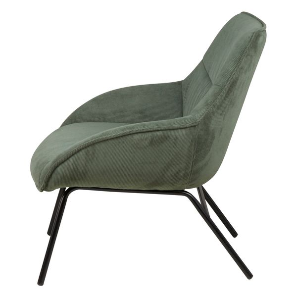Fauteuil velours côtelé vert sapin