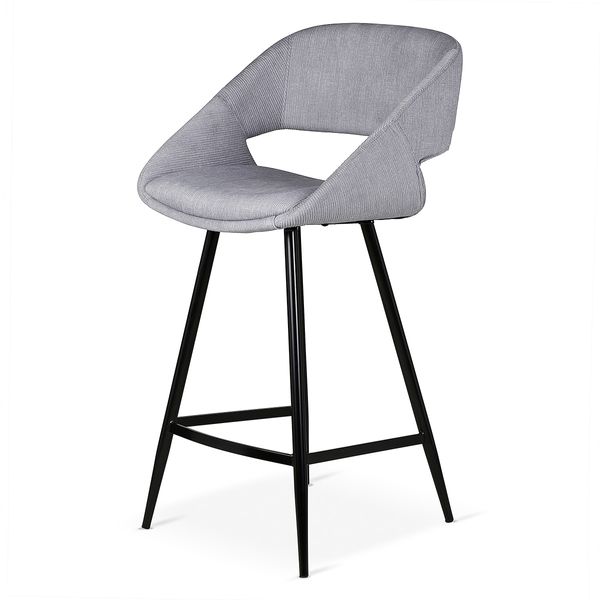 Chaise snack velours côtelé gris clair
