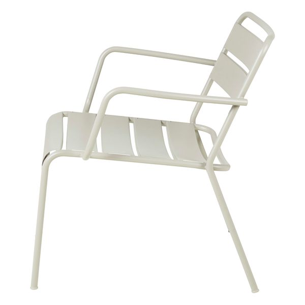 Fauteuil lounge outdoor métal beige