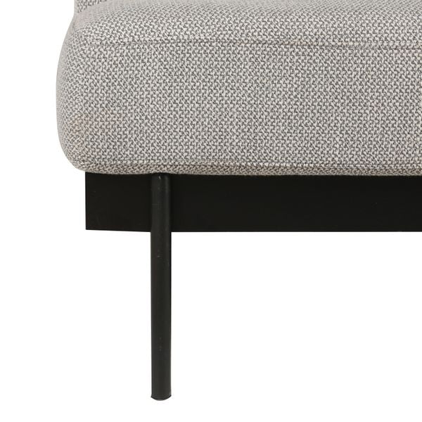 Fauteuil tissu gris clair