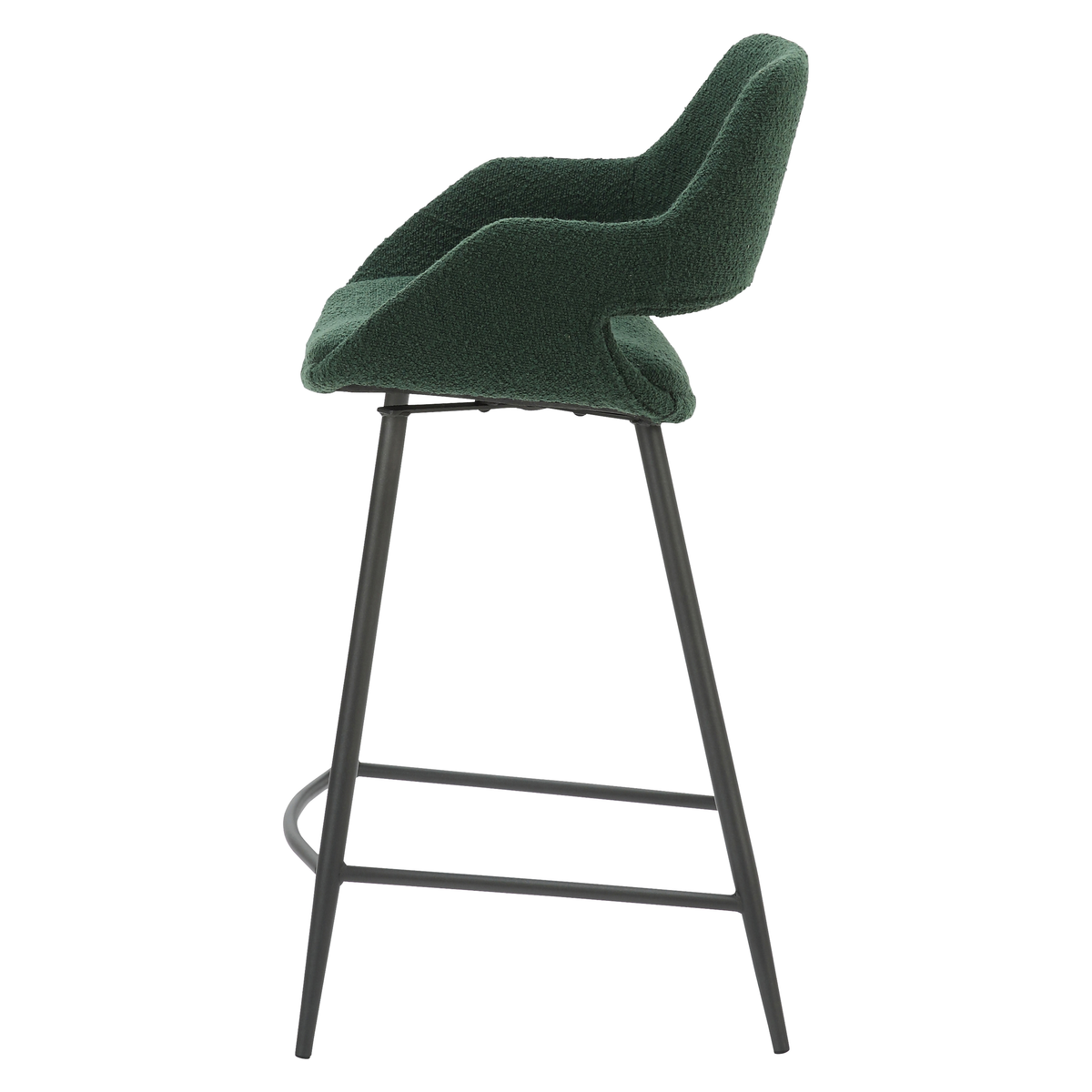 Chaise snack effet laine bouclette vert sapin