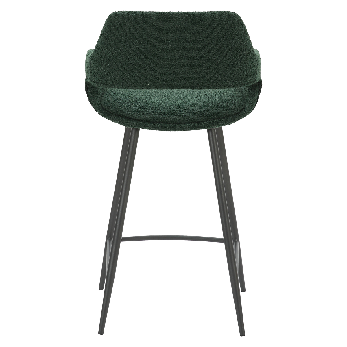 Chaise snack effet laine bouclette vert sapin