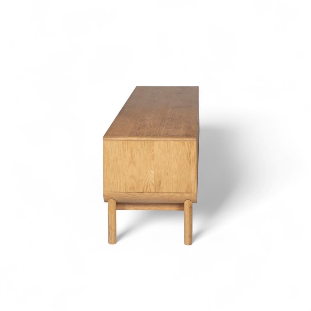 Meuble télé 180 cm 4 portes en chêne naturel