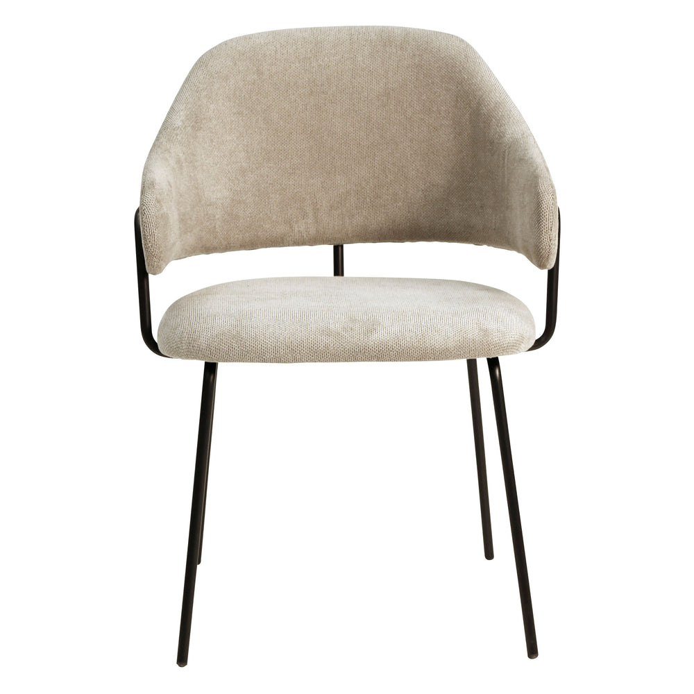 Chaise repas tissu sable