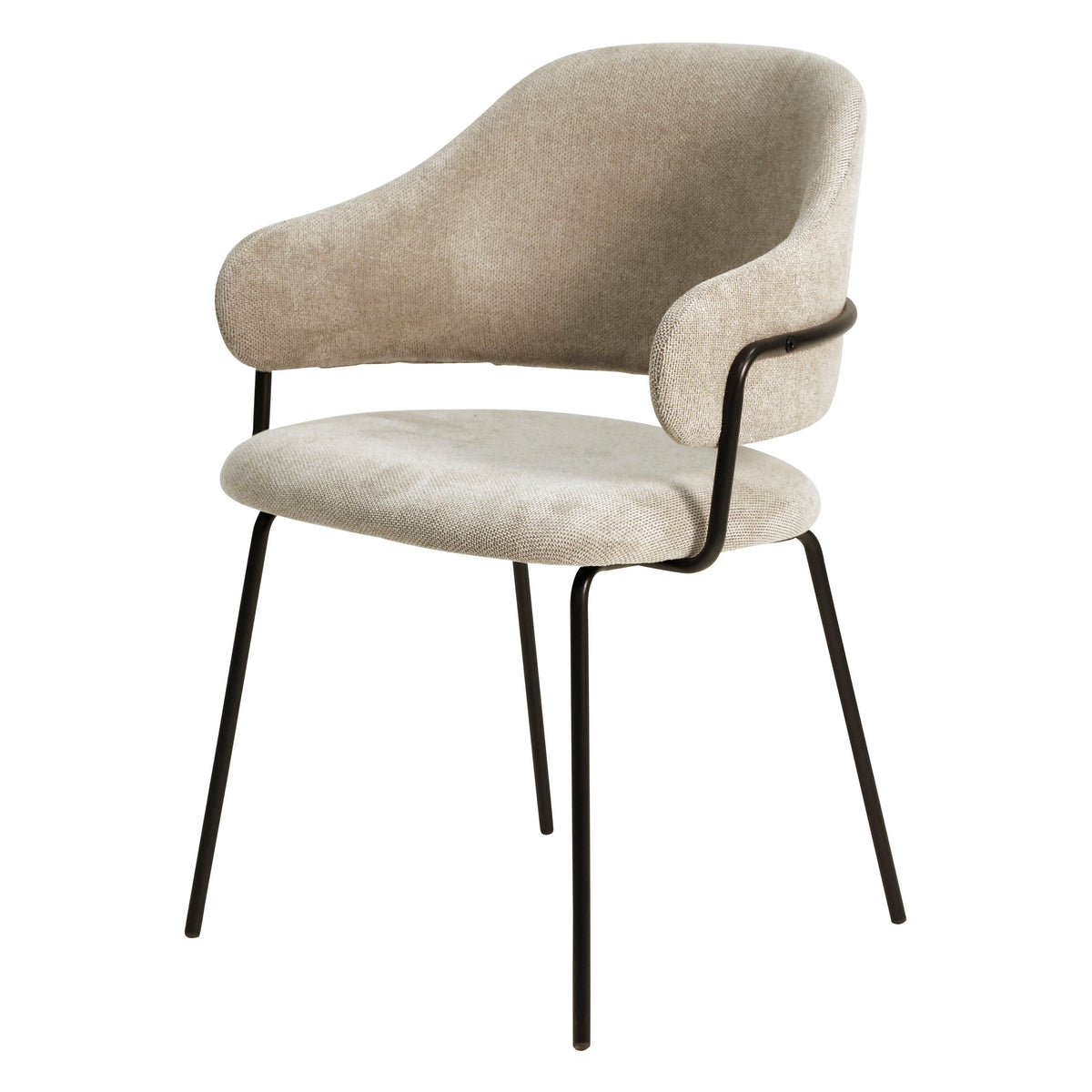 Chaise repas tissu sable