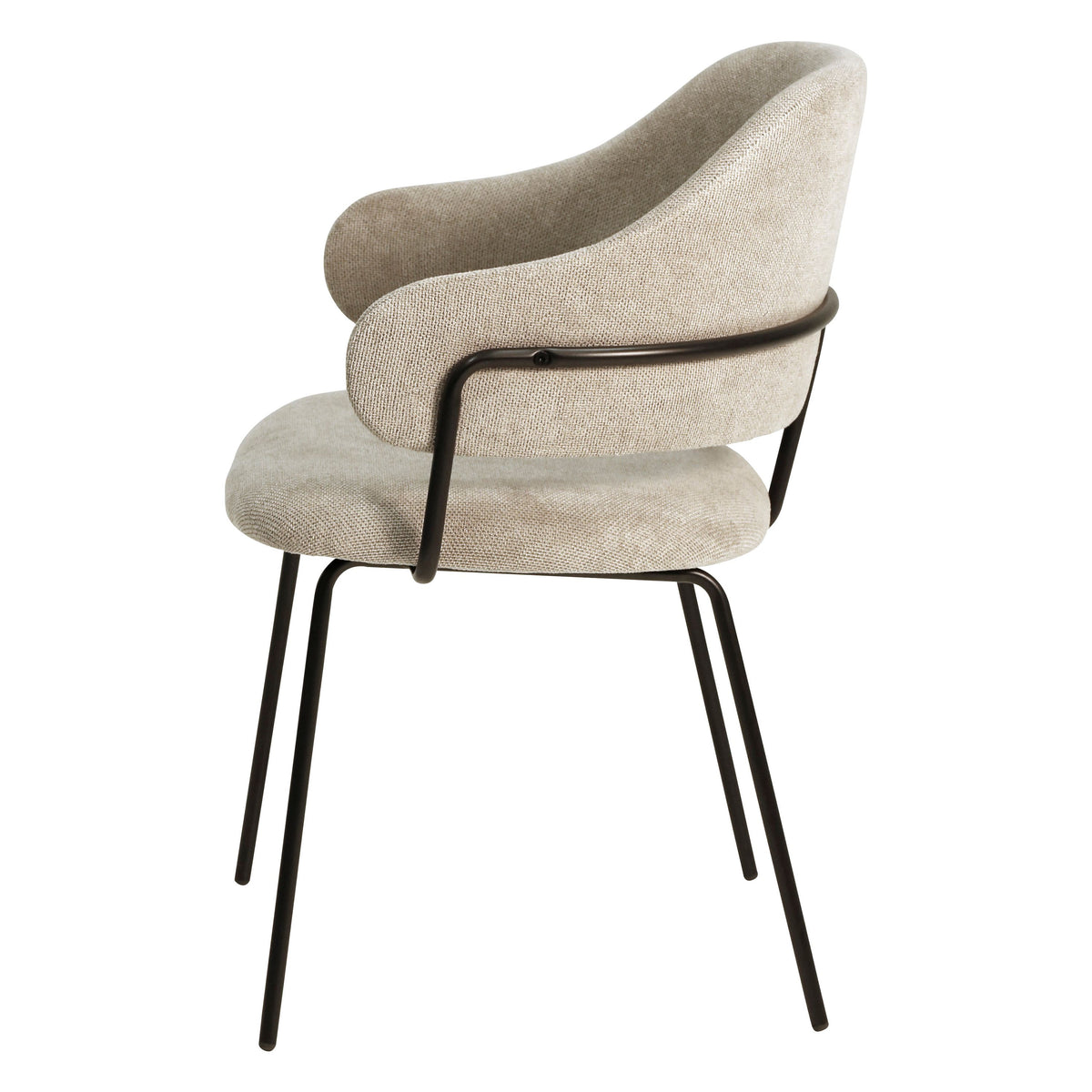 Chaise repas tissu sable