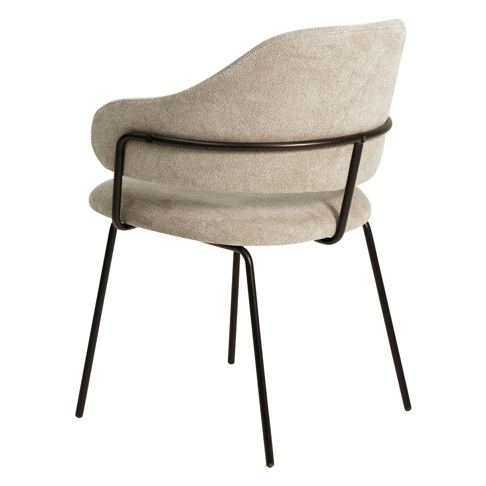 Chaise repas tissu sable