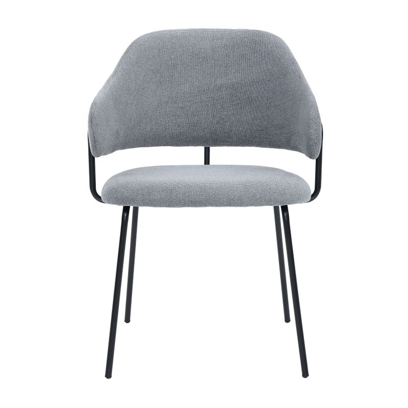 Chaise repas tissu gris