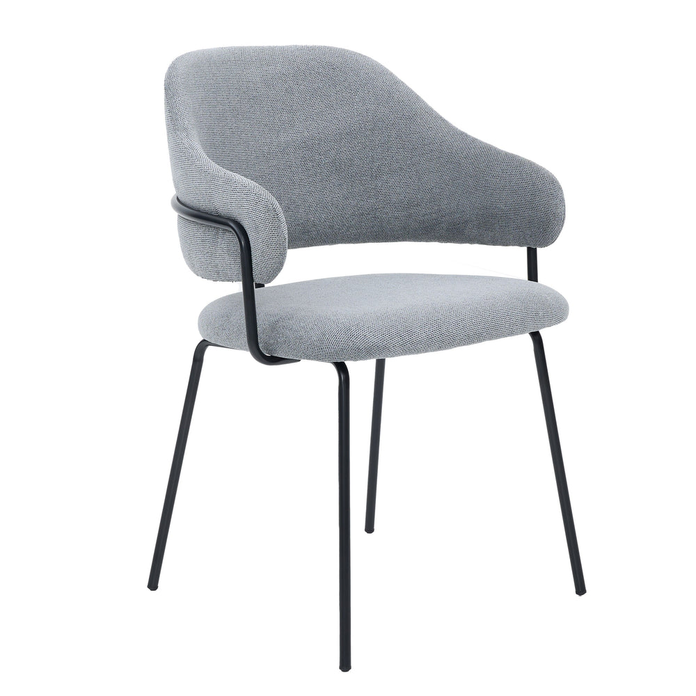 Chaise repas tissu gris