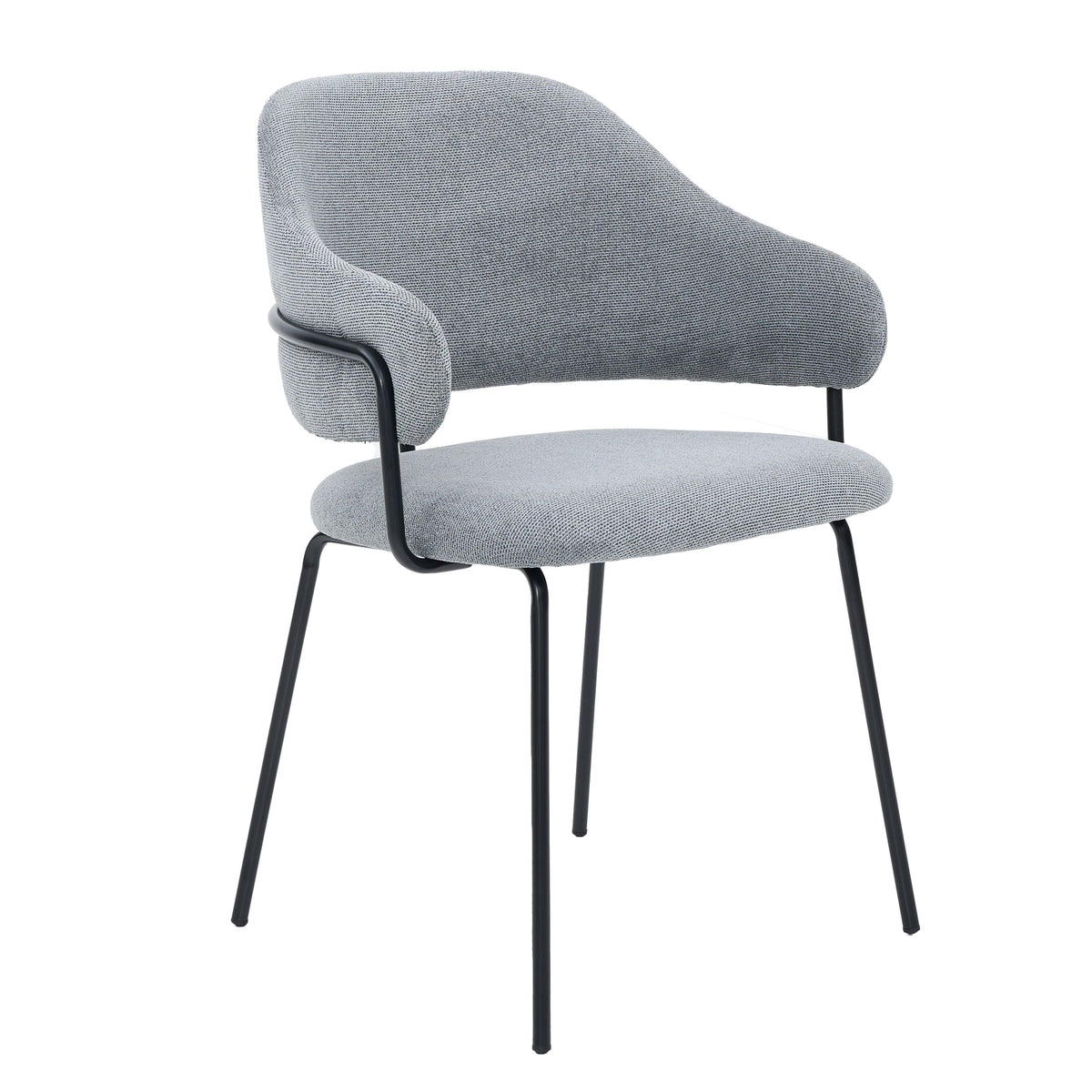Chaise repas tissu gris