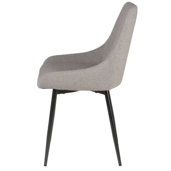 Chaise en tissu gris clair