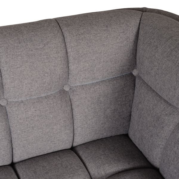Canapé 2 places tissu gris foncé BERYL