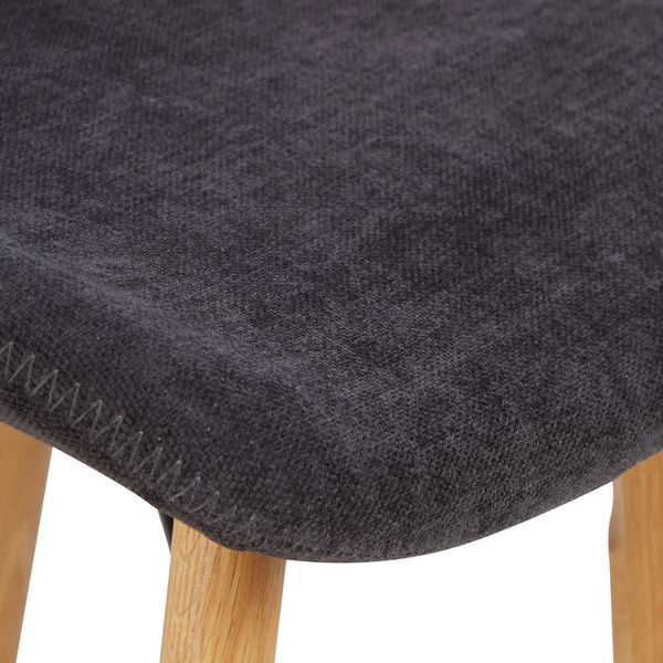 Chaise snack tissu soft touch noir