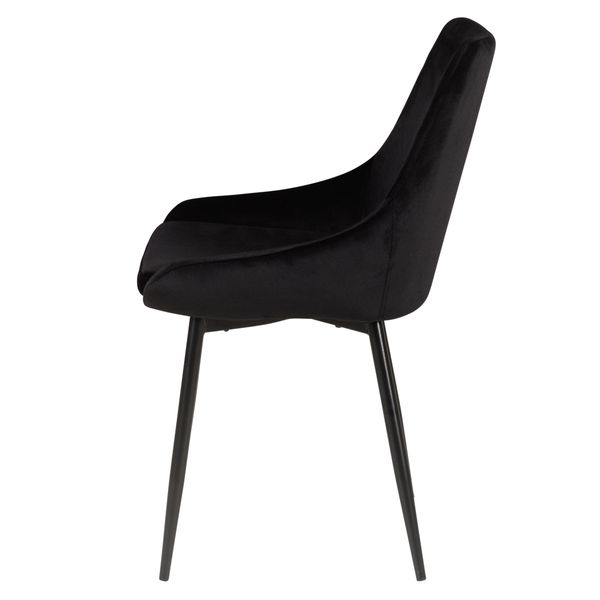 Chaise en velours noire