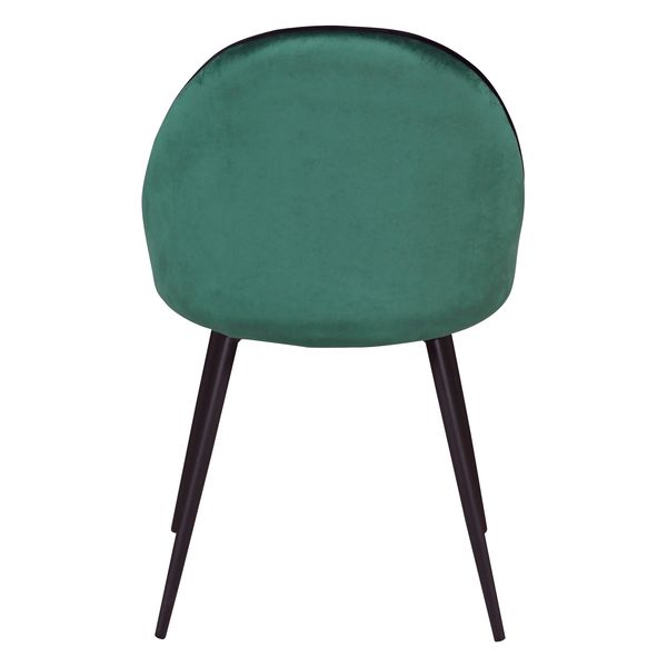 Chaise de repas velours vert canard