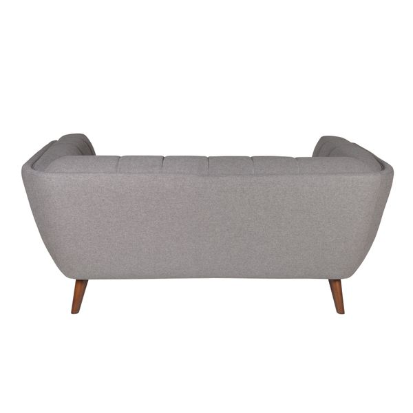Canapé 2 places tissu gris foncé BERYL