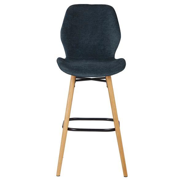 Chaise snack tissu soft touch bleu foncé