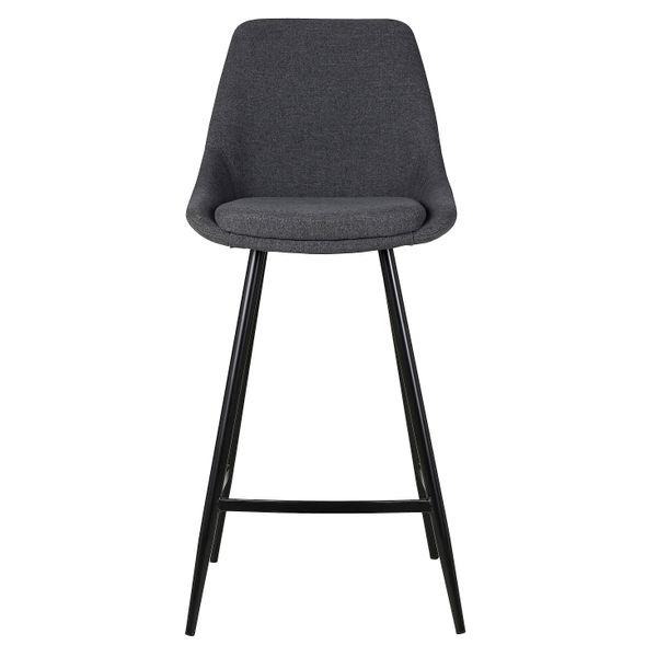 Chaise snack tissu gris foncé