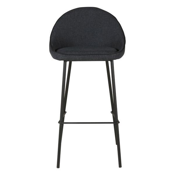 Chaise de bar tissu gris foncé