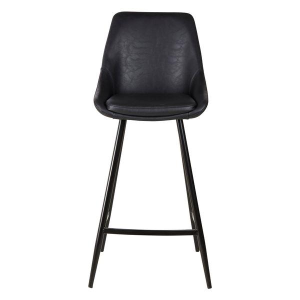 Chaise snack en PU noir
