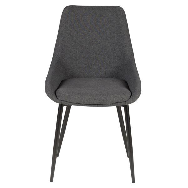 Chaise en tissu gris foncé