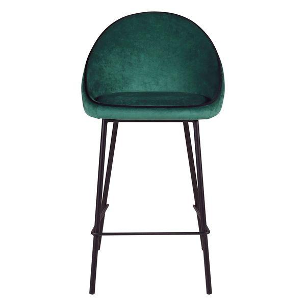 Chaise de bar velours vert canard