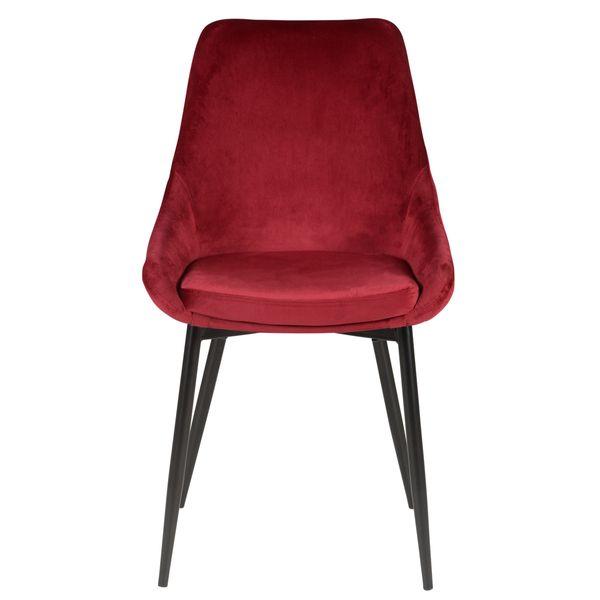 Chaise en velours rouge