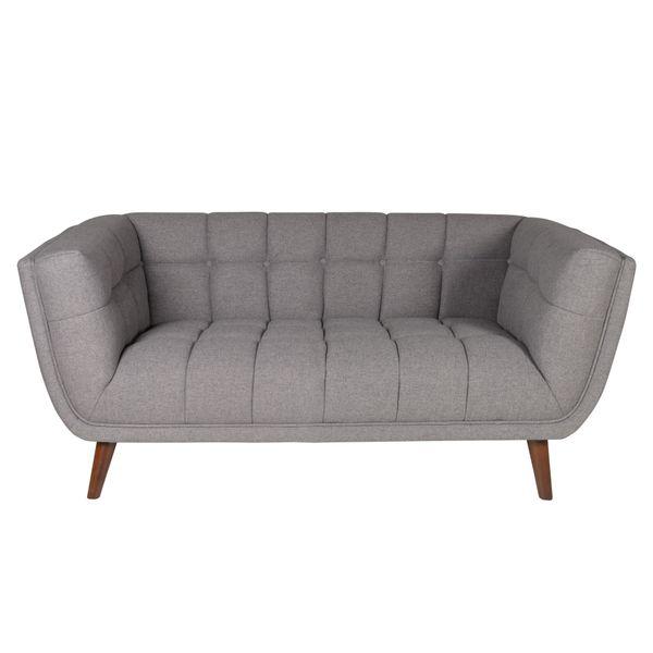Canapé 2 places tissu gris foncé BERYL
