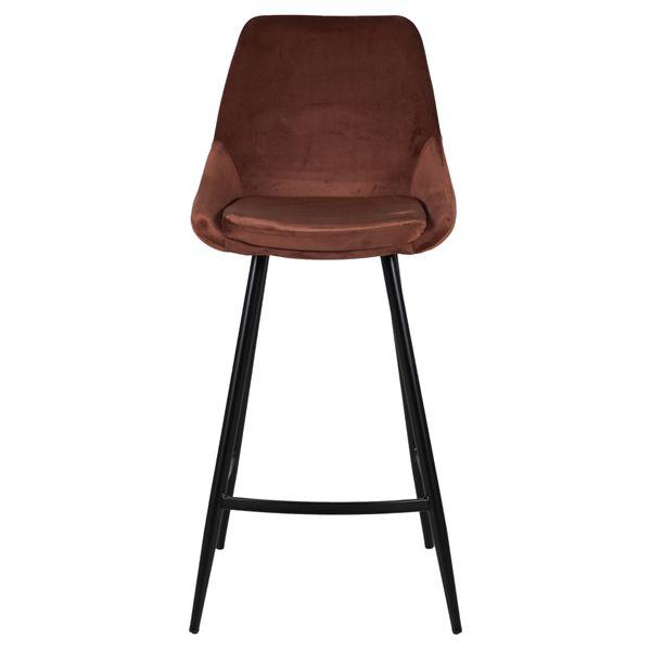Chaise snack en velours marron
