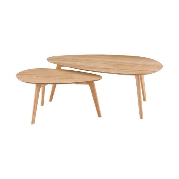 Tables basses gig. naturelles (set de 2)