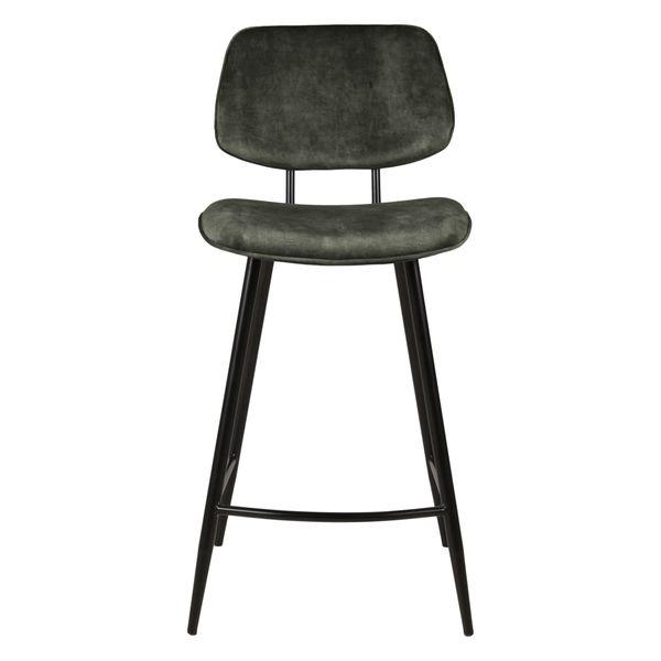 Chaise plan de travail velours verte foncée